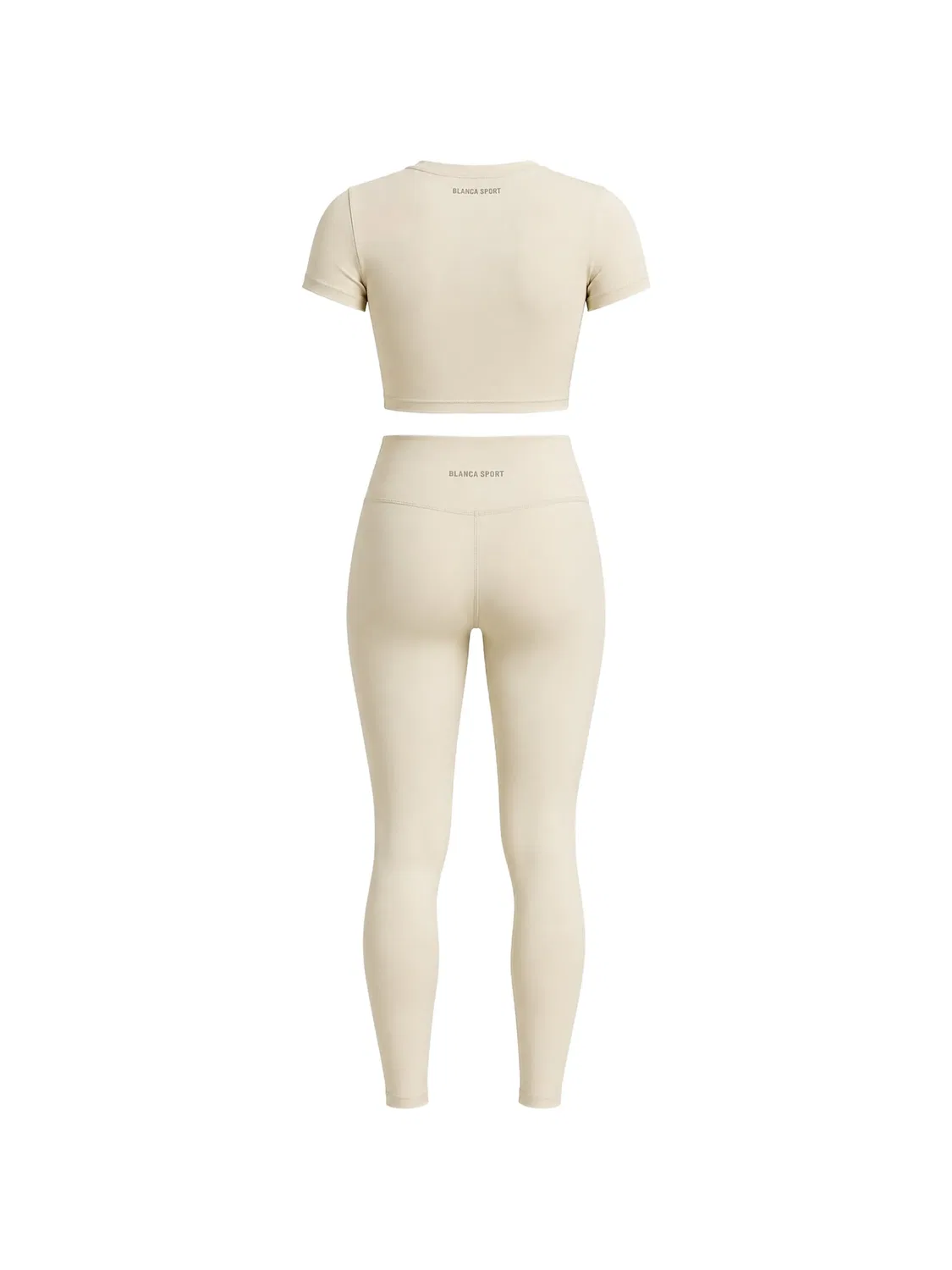 Укороченный спортивный костюм с логотипом Blanca Sport Kids, нейтральные цвета — фото 2