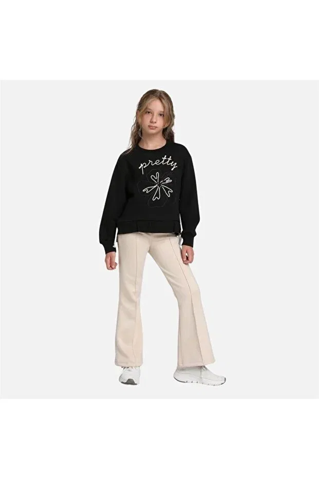 Детское платье-свитшот для девочек хлопковое Jadeer, Черный