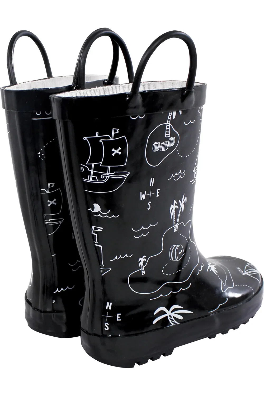 Детские сапоги резиновые водонепроницаемые Rain Boots Hudson Baby, Fun Pirate — фото 3