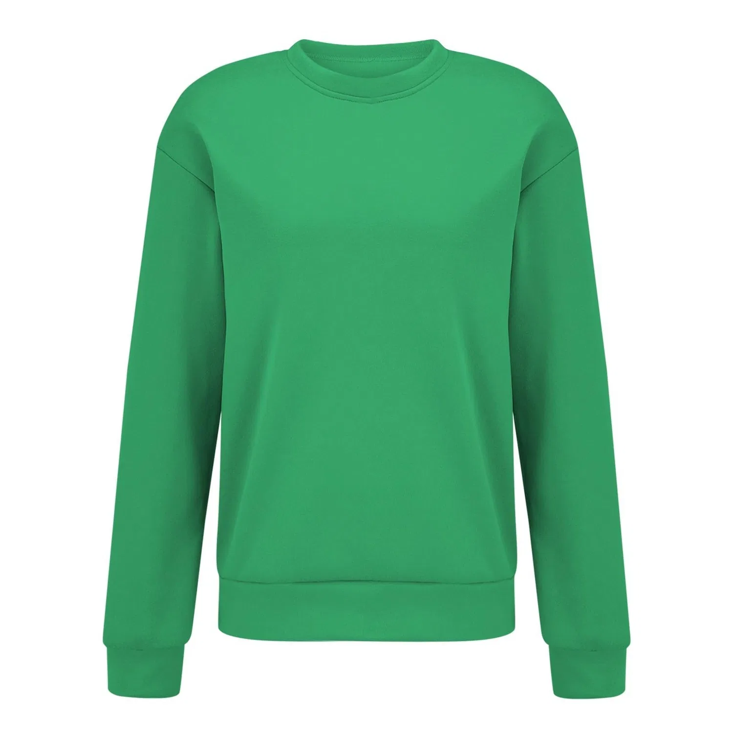 Женский худи с капюшоном и длинным рукавом, однотонный, плюс сайз, Green — фото 3