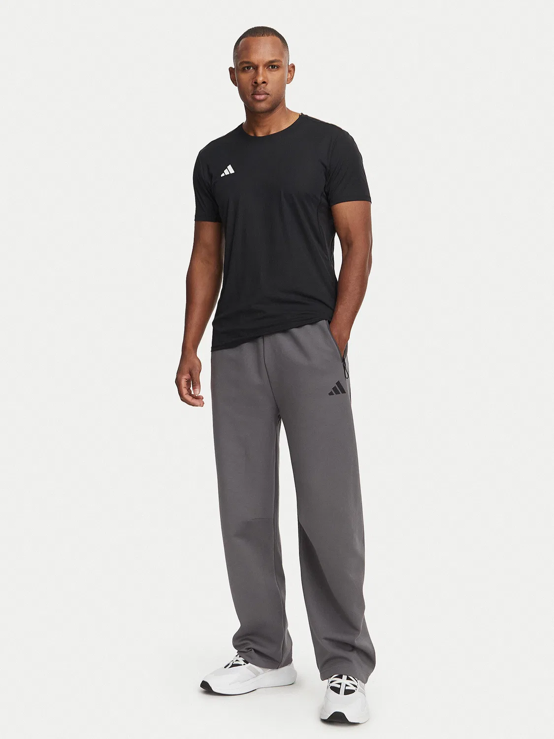 Мужские спортивные брюки свободного кроя Z.N.E. Open Hem Adidas, темно-серый — фото 2