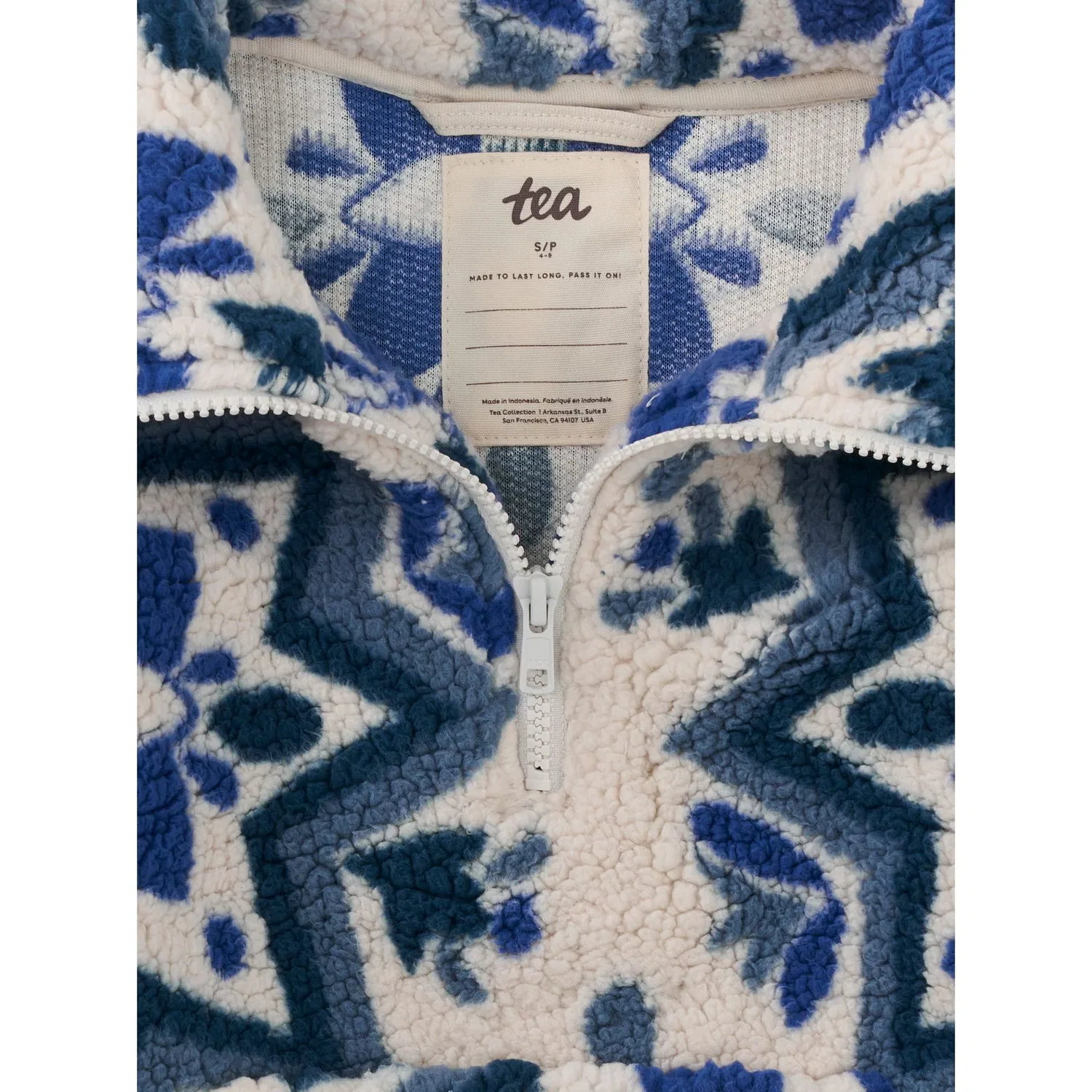 Детский пуловер из флиса с карманом-кенгуру Teddy Fleece Pullover Tea Collection, Istanbul Iznik — фото 2