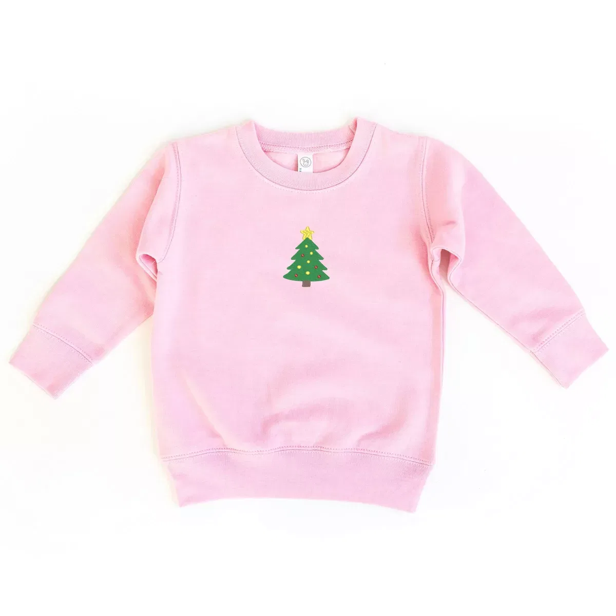 Детский свитшот для девочек с вышивкой Embroidered Christmas Tree With Ornaments The Juniper Shop, Red