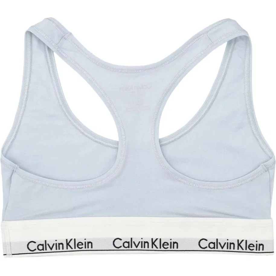 Женский бюстгальтер-бралетт с логотипом Calvin Klein, Light Blue — фото 3