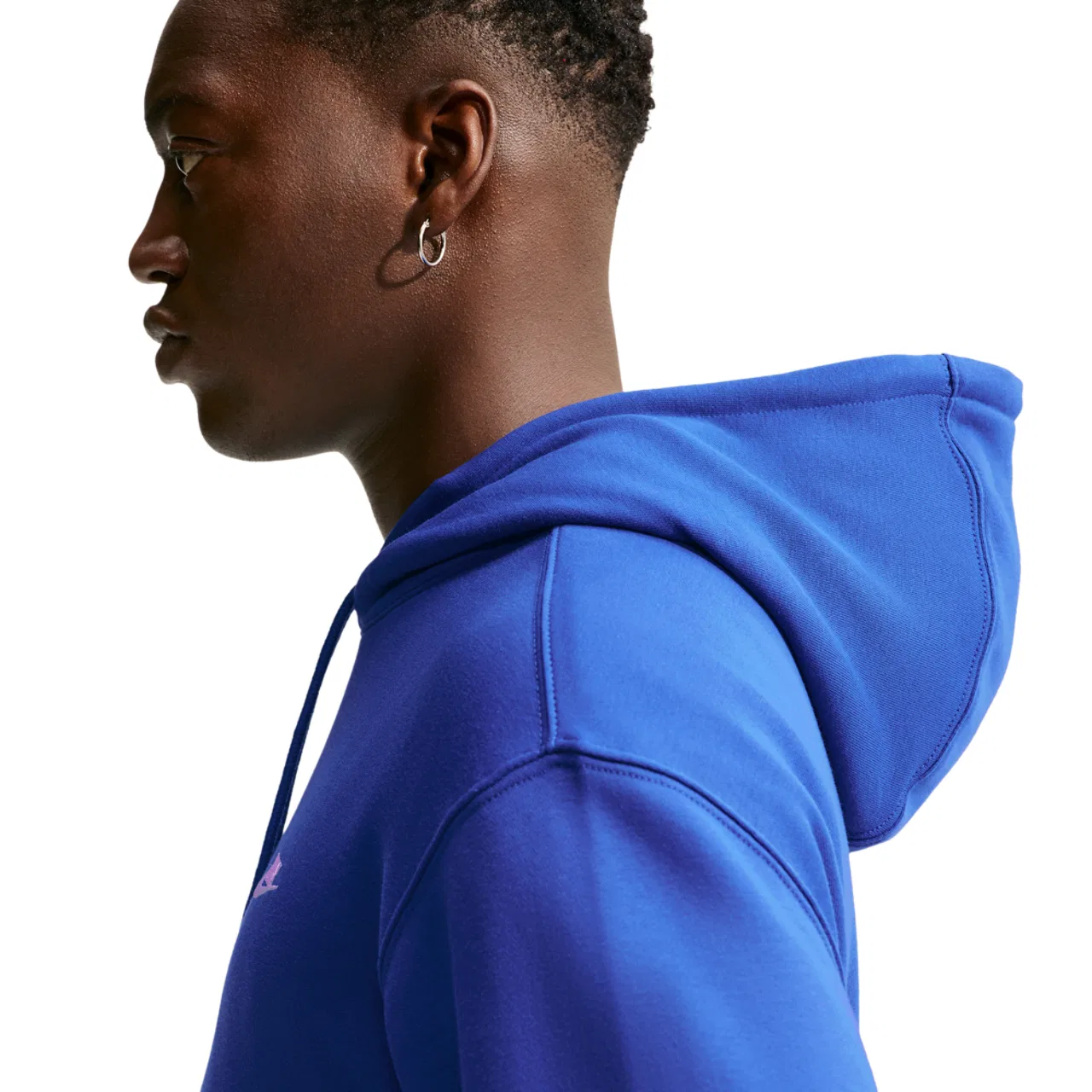 Мужское худи свободного кроя Nike Club Pullover Hoodie, White/Old Royal — фото 2