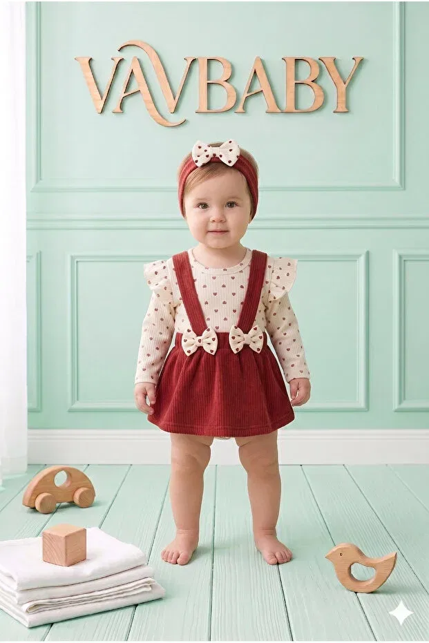 Детский комплект для девочек с принтом Vavbaby, Visual