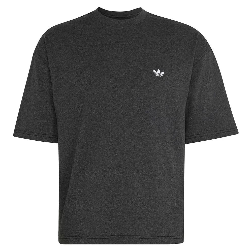 Мужская футболка свободного кроя Trefoil Essentials Melange Loose Cropped Adidas Originals, Grey — фото 3
