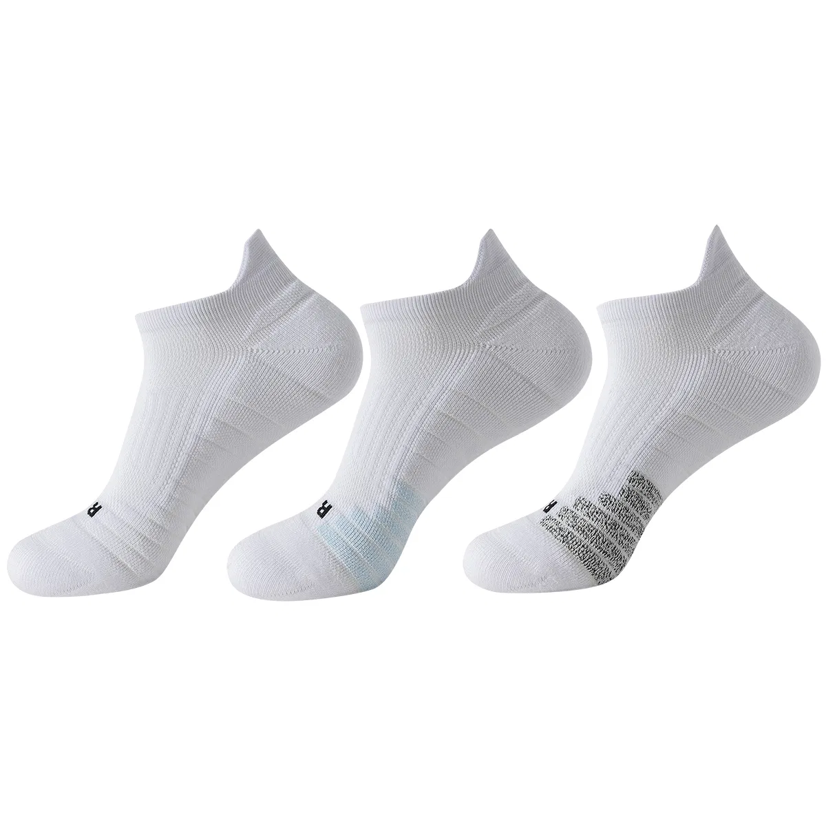 Детские баскетбольные носки, набор из 3 пар, 3 парыWhite+White Blue+White Gray, MIIOW