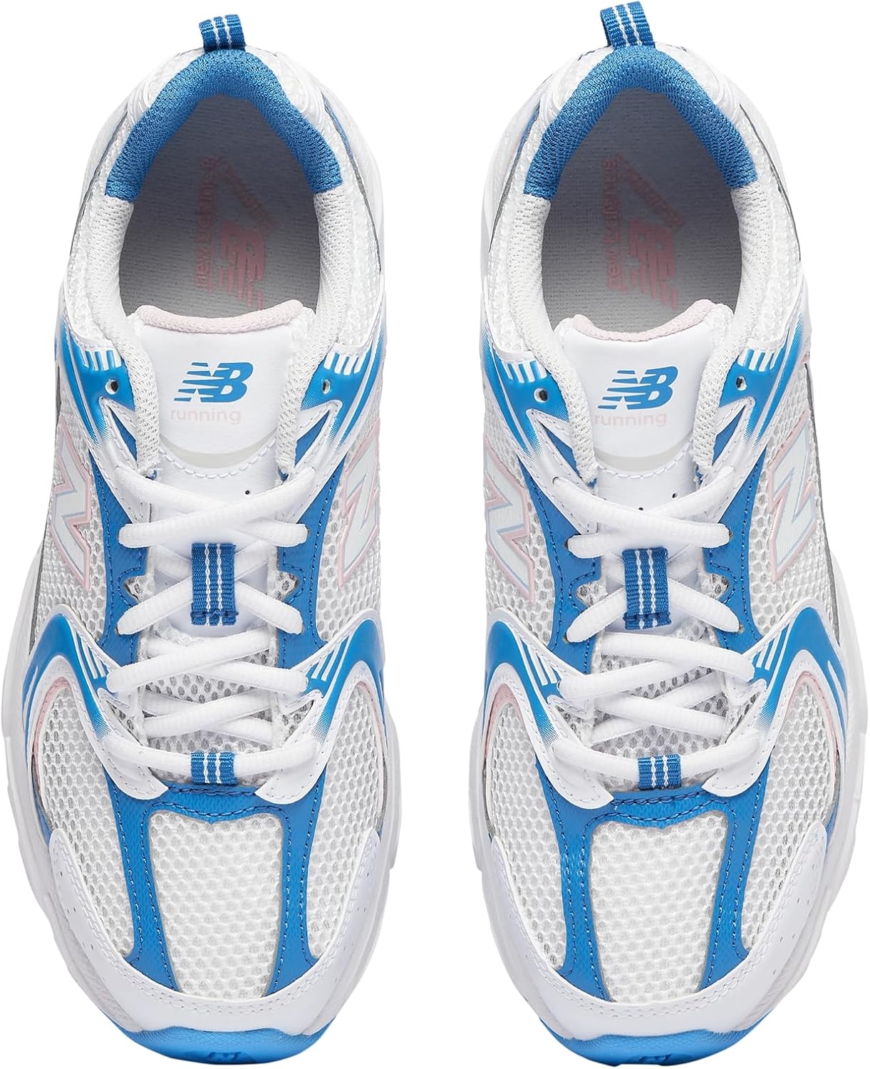Кроссовки New Balance для мужчин и женщин Oxford, белый/синий/розовый — фото 4