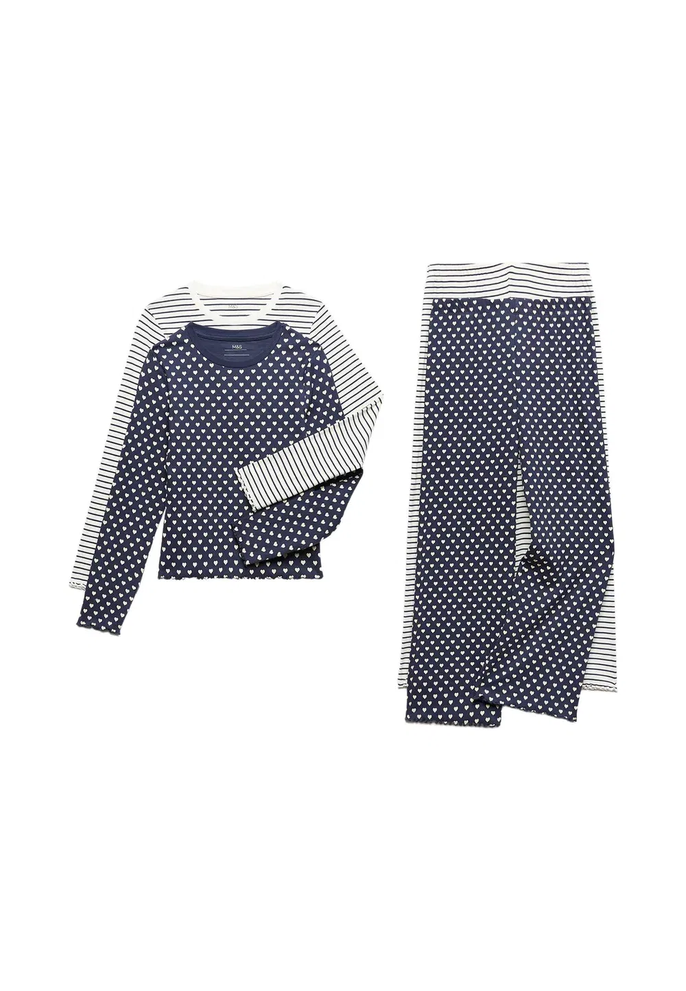 Комплект из 2 пижамных комплектов Marks & Spencer, Navy Mix