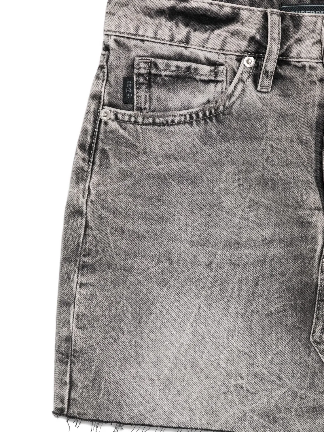 Джинсовая юбка серая Superdry, серый — фото 2