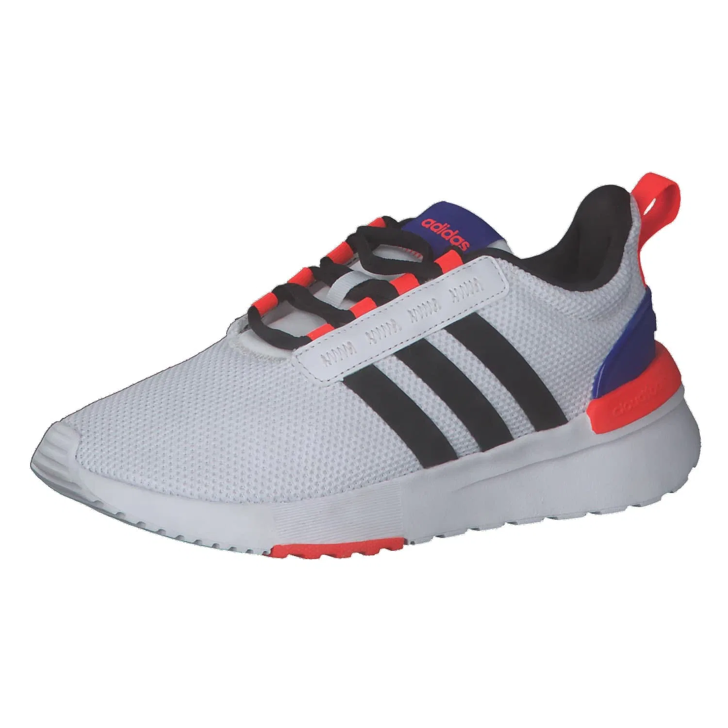 Детские кроссовки для мальчиков с сетчатым верхом Racer Tr21k Adidas, Ftwr White Core Black Lucid Blue