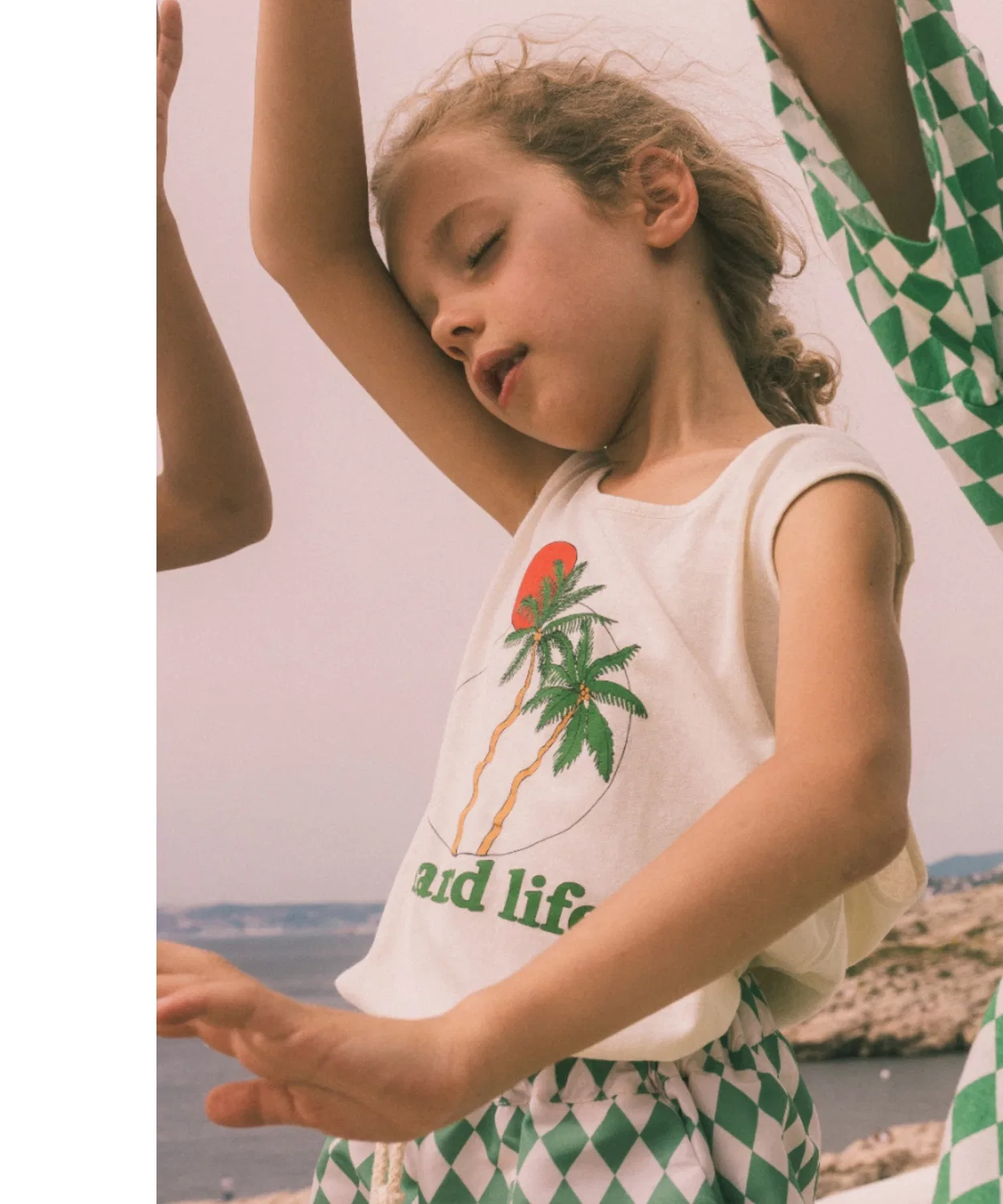 Детский топ без рукавов We are Kids Marcel White Coconut Island Life, Off White