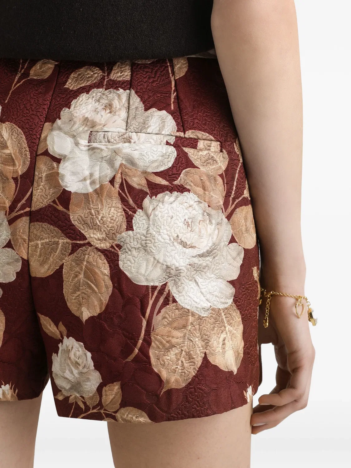Шорты с розовым принтом Dolce & Gabbana, красный — фото 3