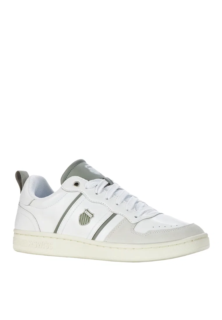 Кроссовки мужские LOZAN MATCH LTH, кожаные K-Swiss, белый/зеленый — фото 2