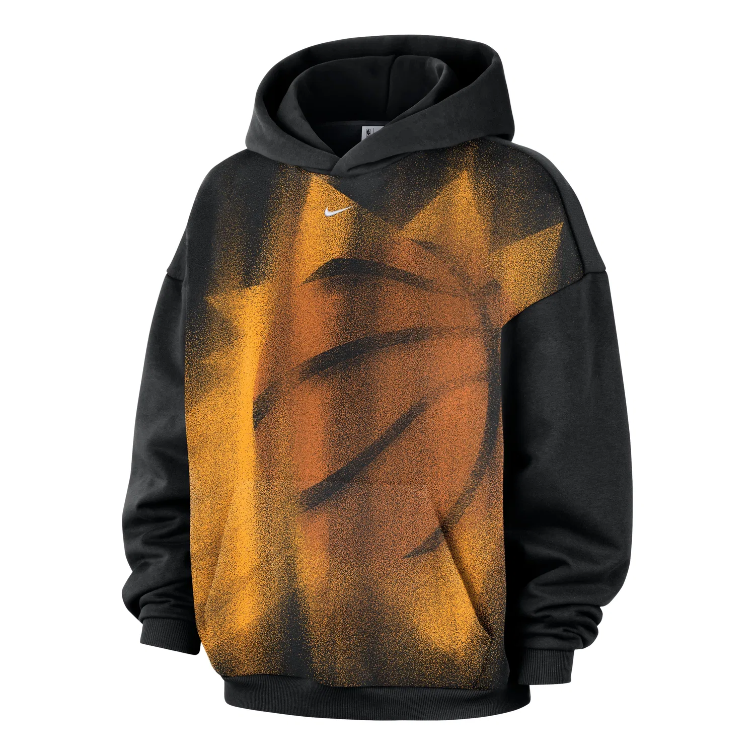 Мужское худи для баскетбола Phoenix Suns Standard Issue Fleece Hoodie 'Black White' Nike, Black/White