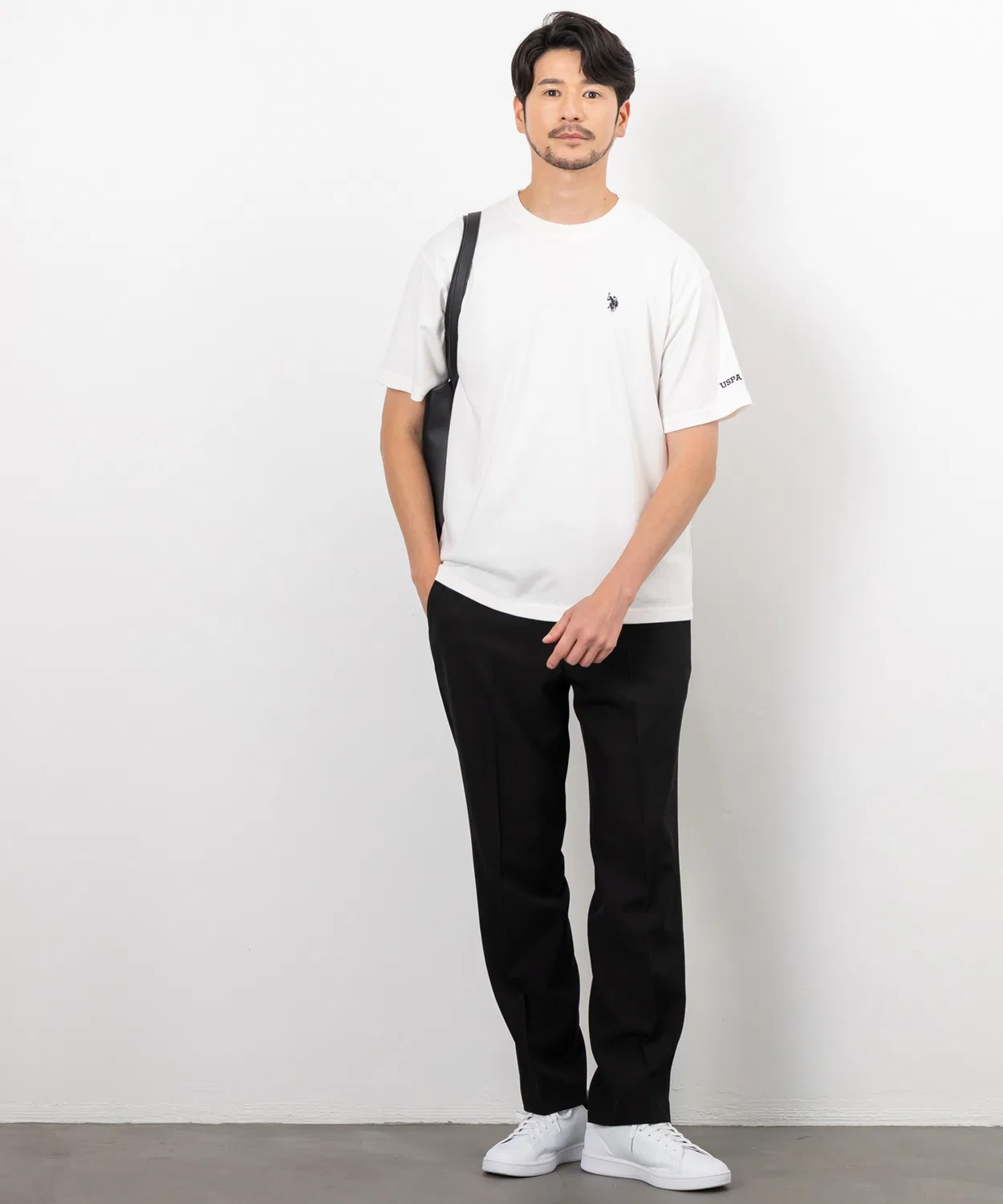 Мужская футболка с вышивкой U.S. POLO ASSN., Black — фото 3