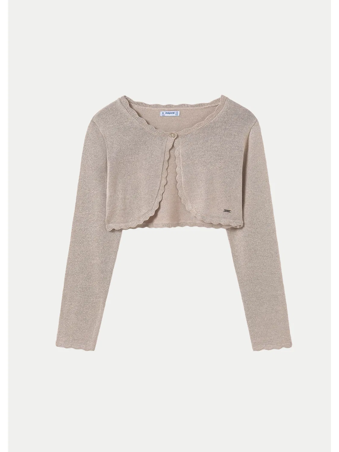 Болеро стандартного кроя для девочки Mayoral, бежевый