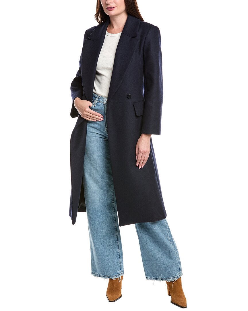 

Пальто из смесовой шерсти Maje, синий