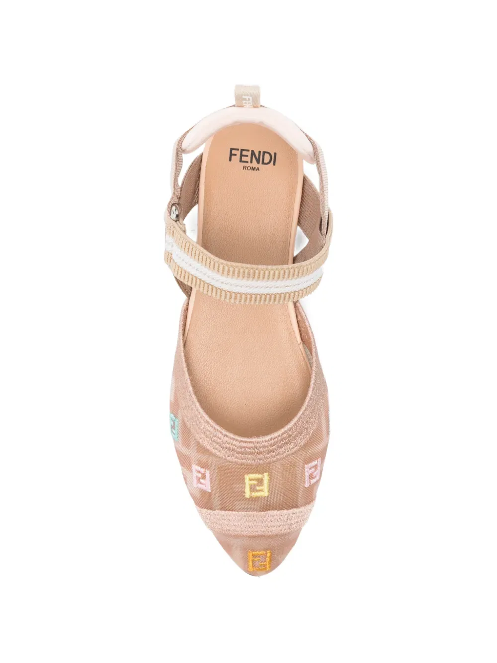 Балетки с монограммой Fendi Kids, белый — фото 3