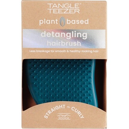 Tangle Teezer Оригинальная расческа на растительной основе для распутывания влажных и сухих волос. 85% растительных компонентов. Двухъярусные зубцы. Для тонких, вьющихся, густых волос и всех типов. Сделано в Англии. Синий цвет. — фото 3