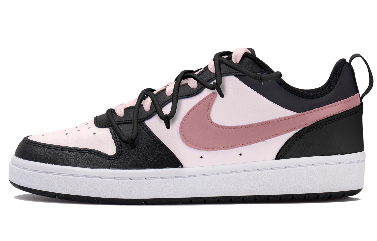 

Кроссовки Nike Court Borough Skateboard Shoes Women's Low-Top Black Pink, черный/розовый