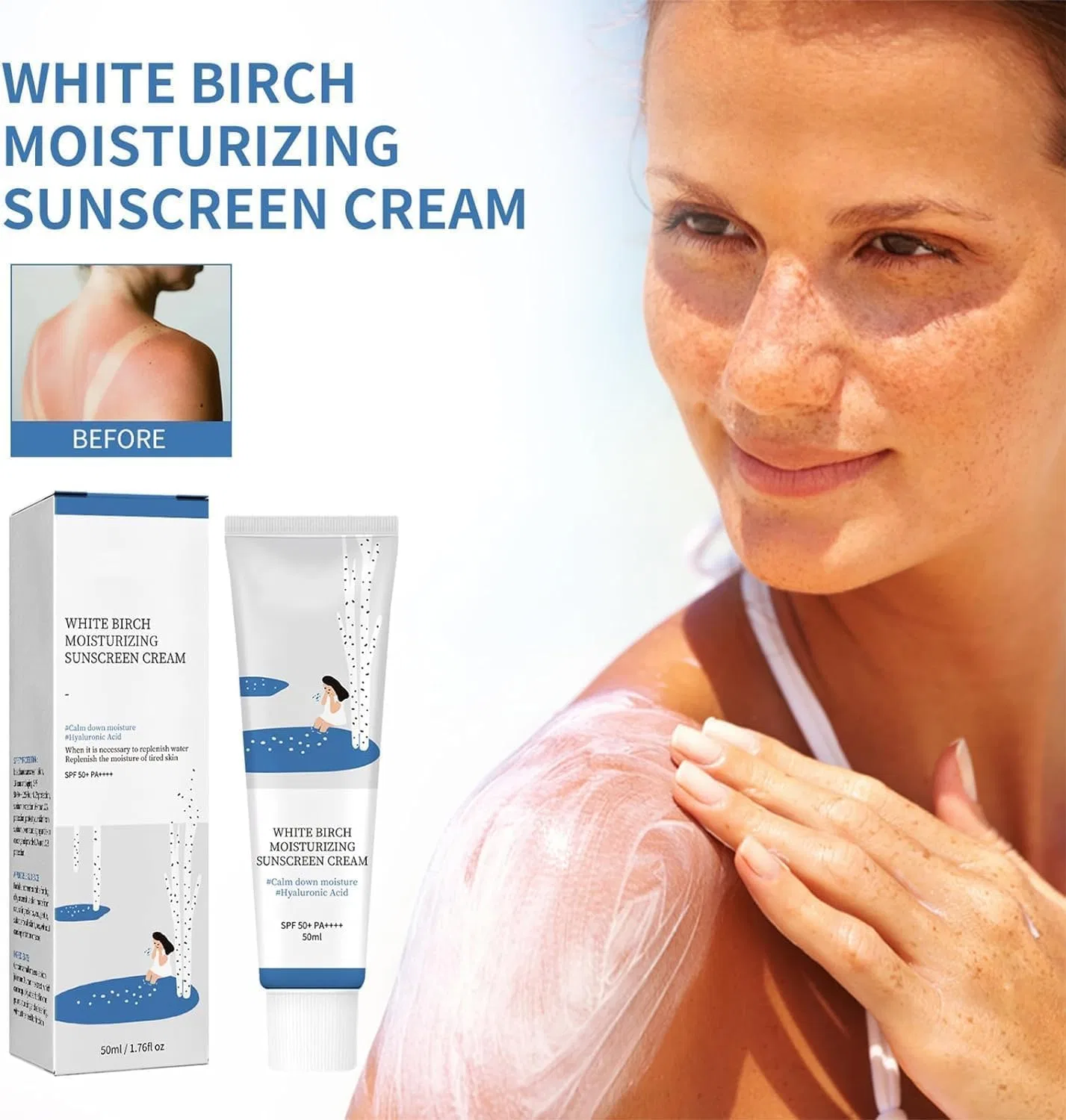 Корейский солнцезащитный крем для лица SPF50+ PA++++ Shibeikadi, 1Pcs — фото 2