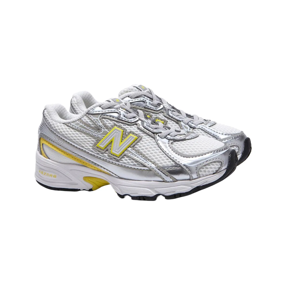 Кроссовки беговые 740 New Balance серебристо-серые/лимонно-желтые — фото 4