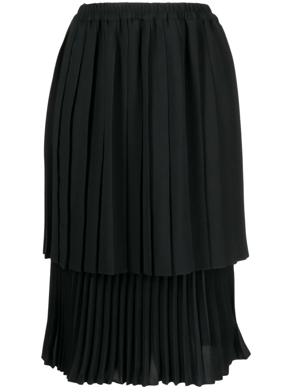 

Юбка со складками MM6 Maison Margiela, черный