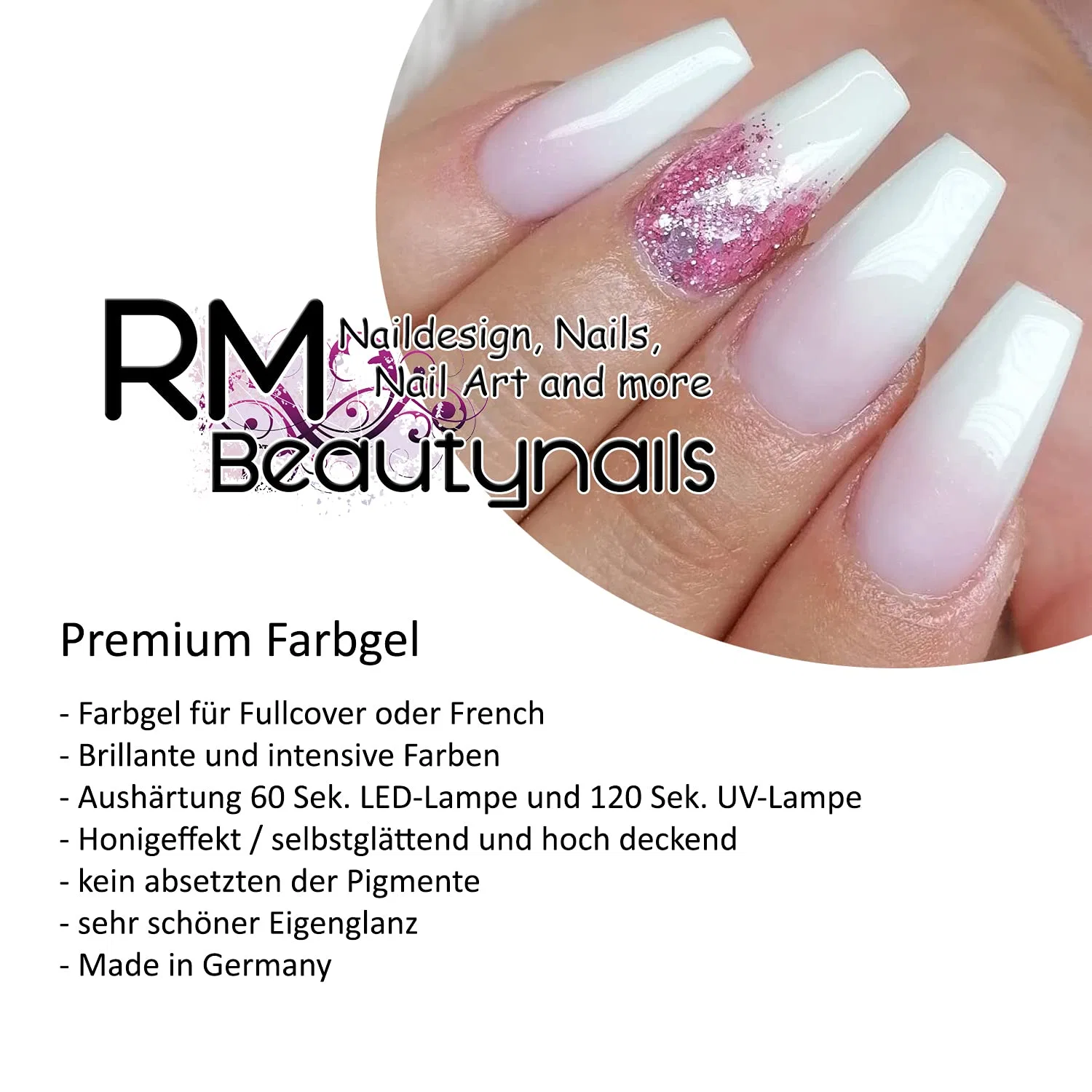 Гель-лак для ногтей Je t'aime UV LED Metallic Red, 5 мл Rm Beautynails, Cherry — фото 3
