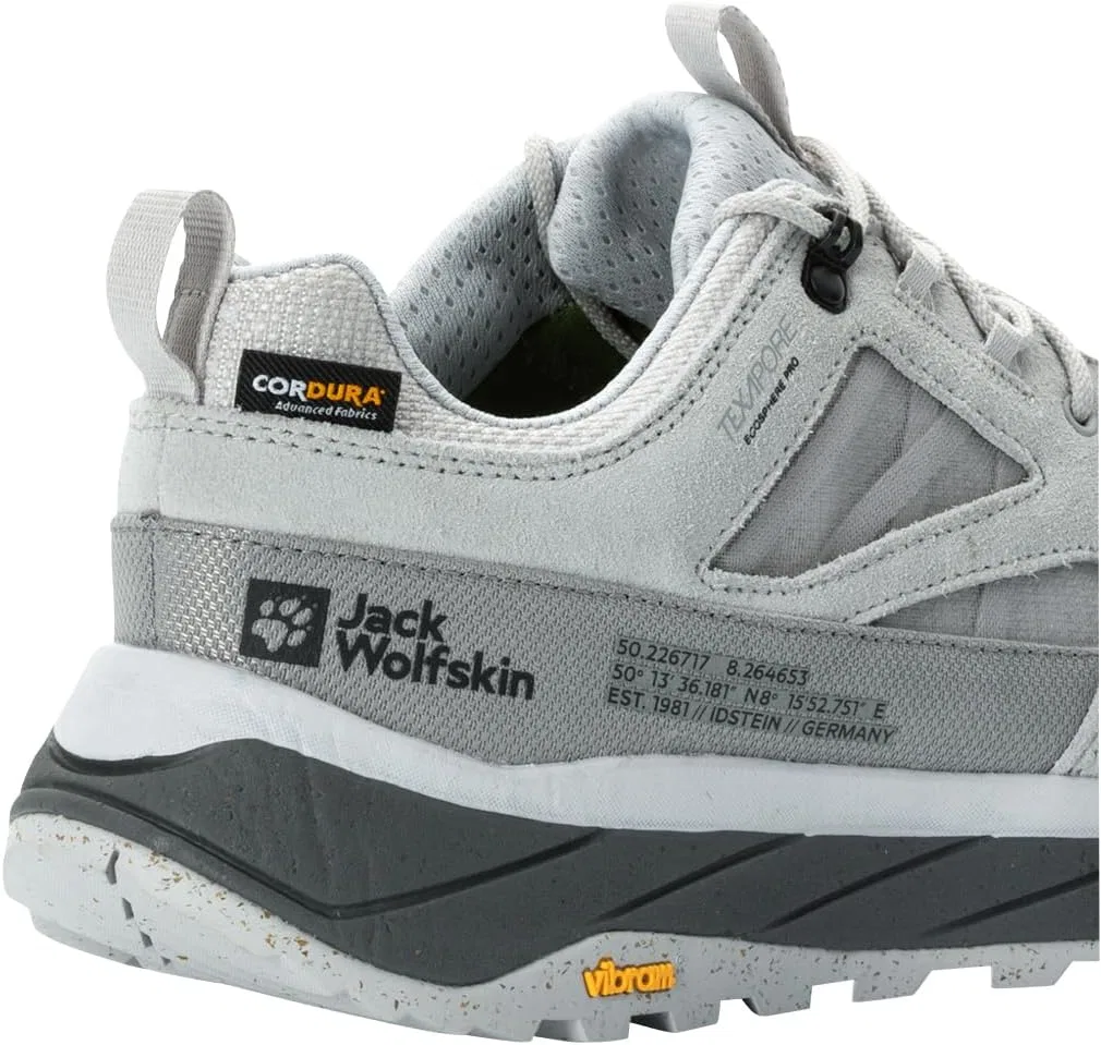Женские прогулочные туфли Jack Wolfskin Terraquest Texapore Low W, Pebble Grey — фото 4