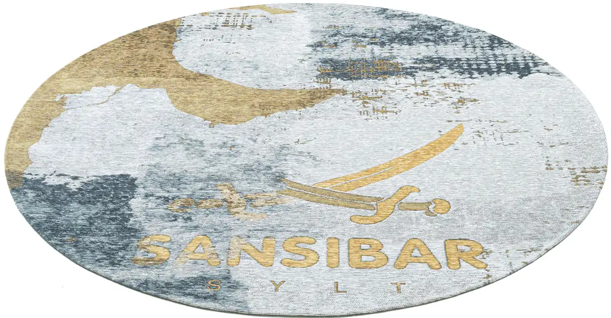 

Ковер Sansibar "Keitum 012", круглый, плоского переплетения, современный дизайн, мотив Sylt и скрещенные сабли Ø 160 см, цвет goldmulti