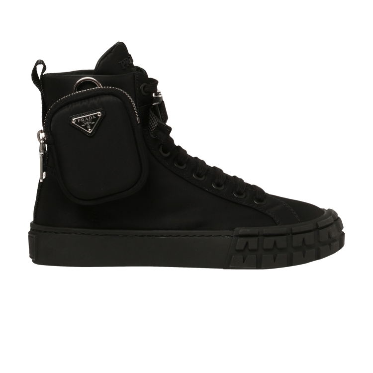 Кроссовки Prada Wmns Wheel Re-Nylon High 'Black', черный