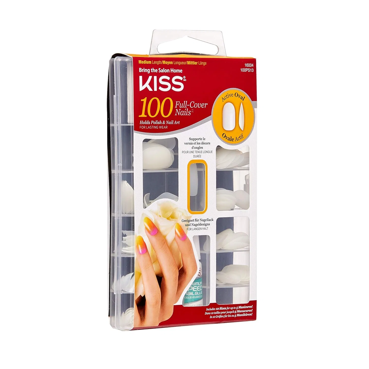 Накладные ногти Kiss 100 Full Cover Active Oval, средняя длина (3 упаковки) Kiss — фото 3