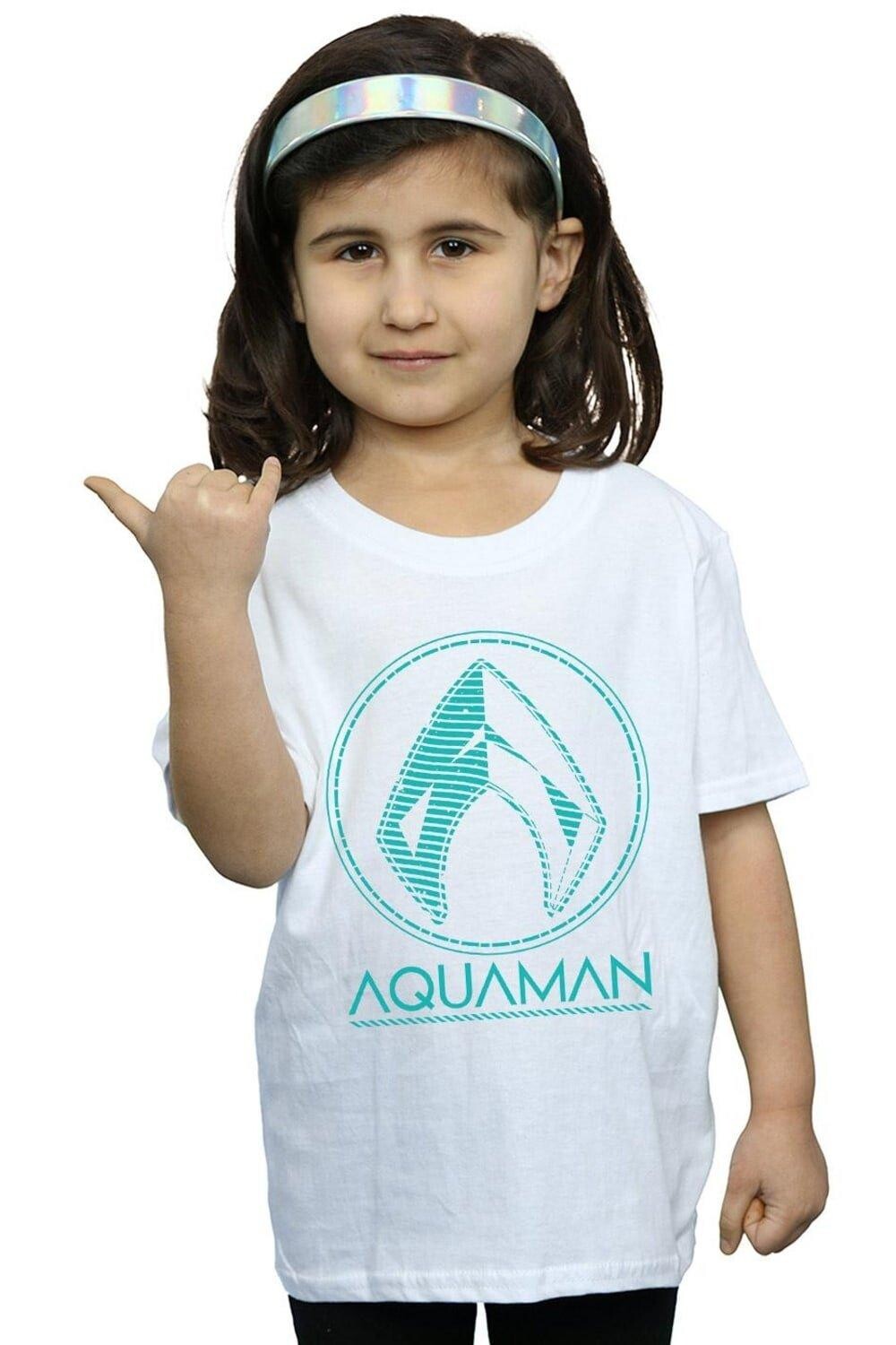 

Хлопковая футболка с логотипом Aquaman Aquaman DC Comics, белый