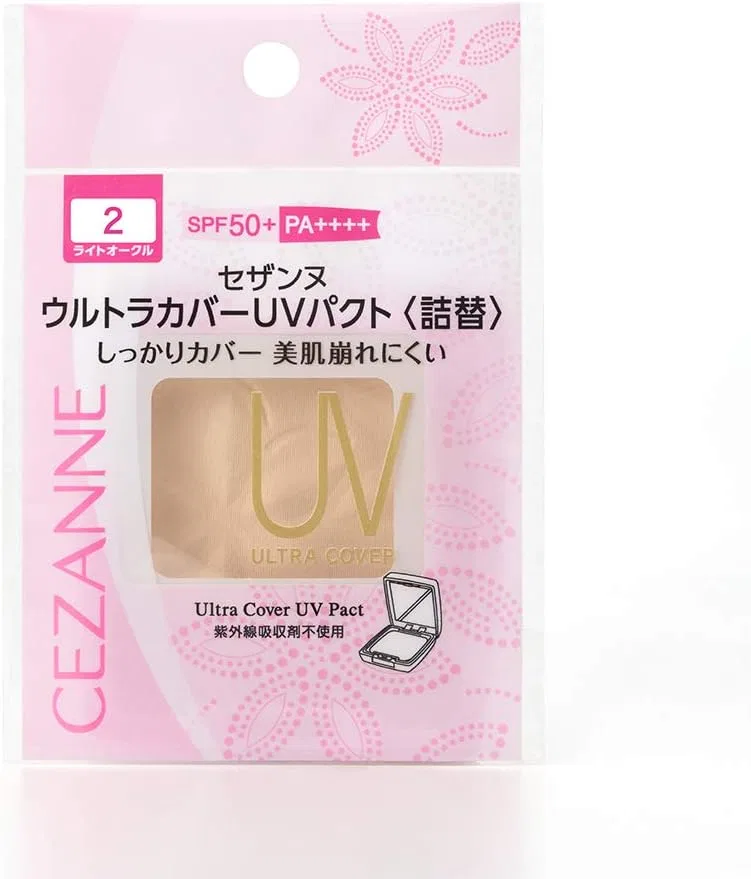 Тональная пудра Cezanne Ultra Cover UV Pact Refill 02 Light Ochre 11g