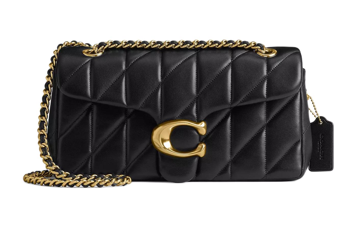 

Сумка кроссбод Tabby из овчины среднего размера черная COACH