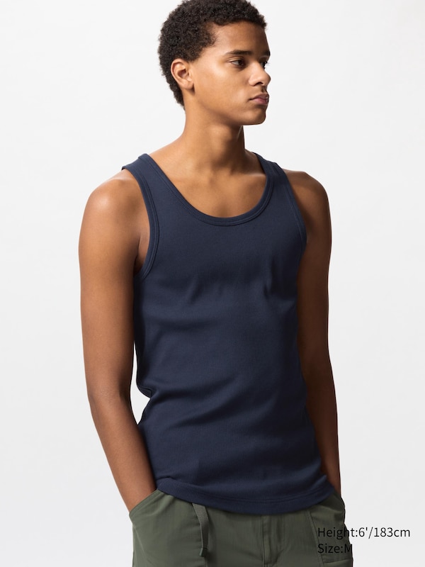 

Верх жилета из сухой резинки Uniqlo, синий