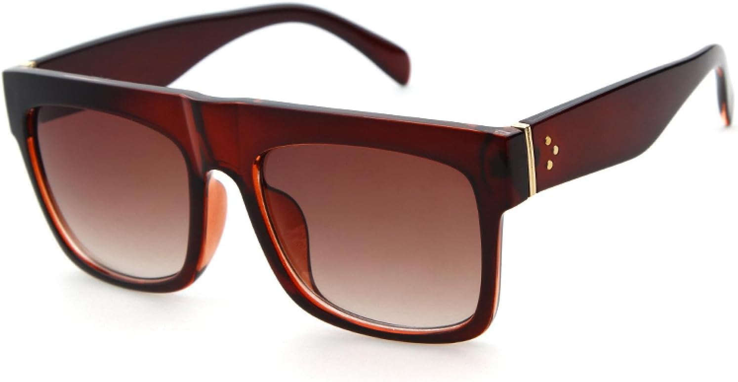 

Винтажные солнцезащитные очки с плоской верхней частью для женщин и мужчин, в оправе «тотоиселл», квадратные, с защитой от УФ-излучения UV400 и градиентным рассеиванием света WNCKSQ, C7