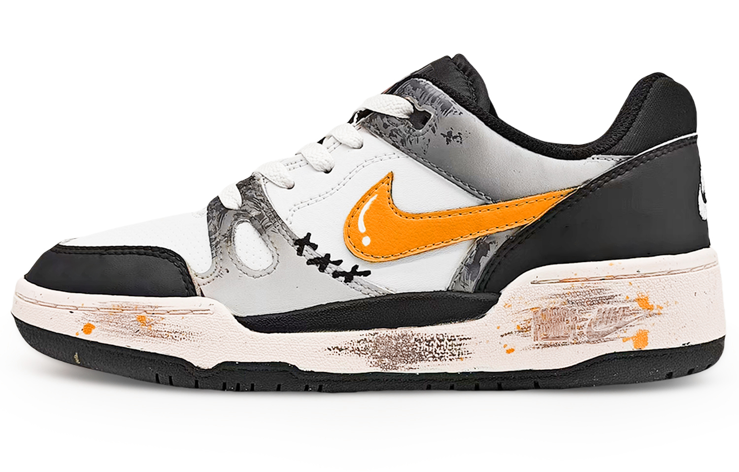 

Nike Полноразмерные SIN3A устойчивые к истиранию лоу-топы для скейтбординга мужские черно-бело-оранжевые, цвет Black White Orange