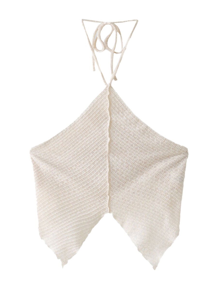 

Вязаный топ Bershka Knitted Top, белый