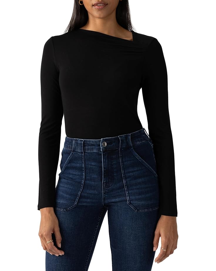 

Топ Sanctuary Asymmetrical Neck Top, черный