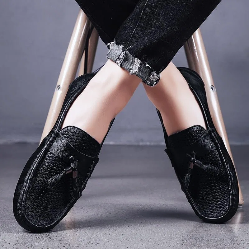 Лоферы мужские с кисточкой, Loafers, Black SayfuR — фото 4