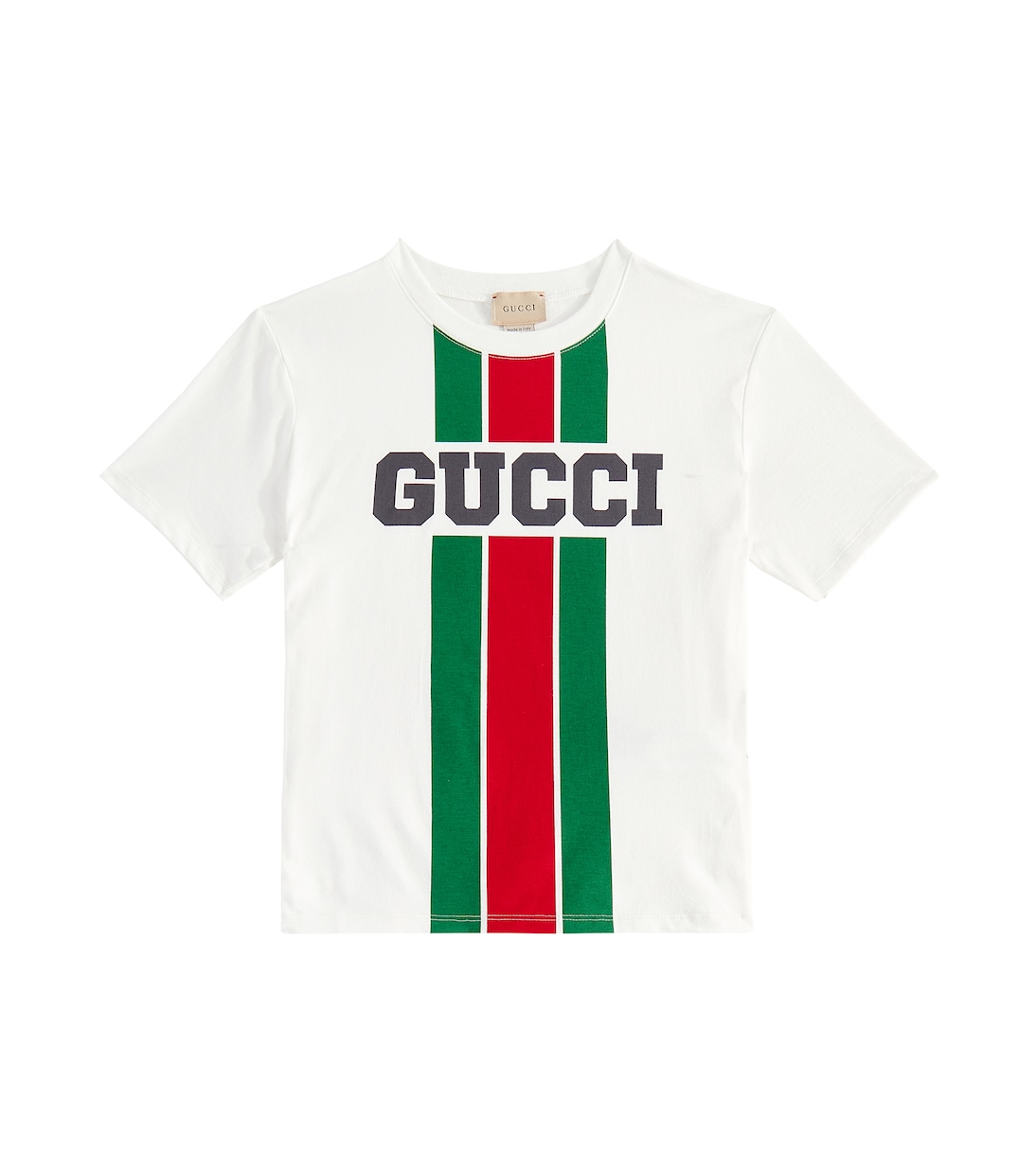 

Футболка из хлопка с принтом Gucci Kids, New White/Mc