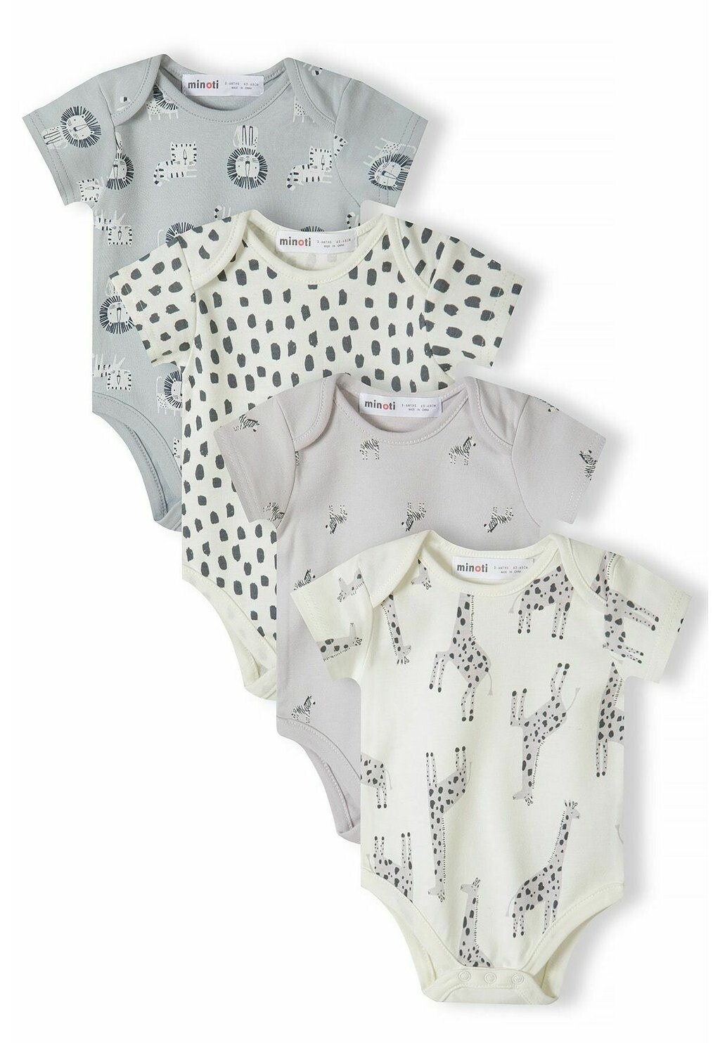 

Боди 4 PACK MINOTI, цвет stone cream grey