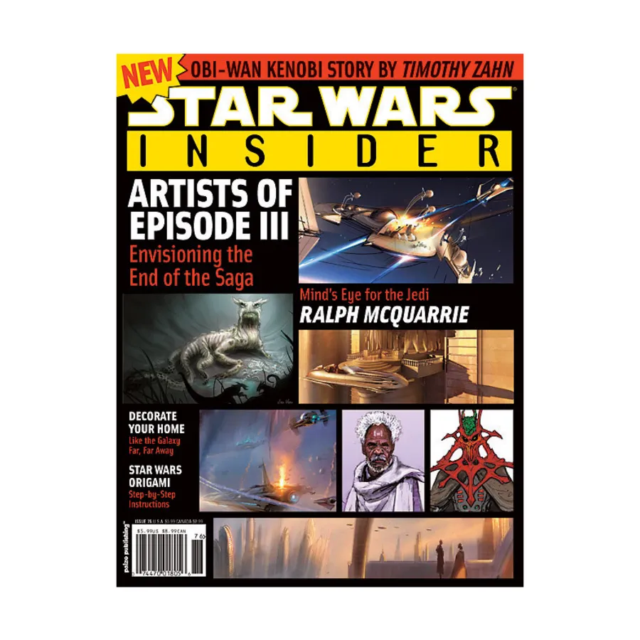 

Журнал #76 "Artists of Episode III, Star Wars Origami", Star Wars Insider #051 - #100 (WOTC)