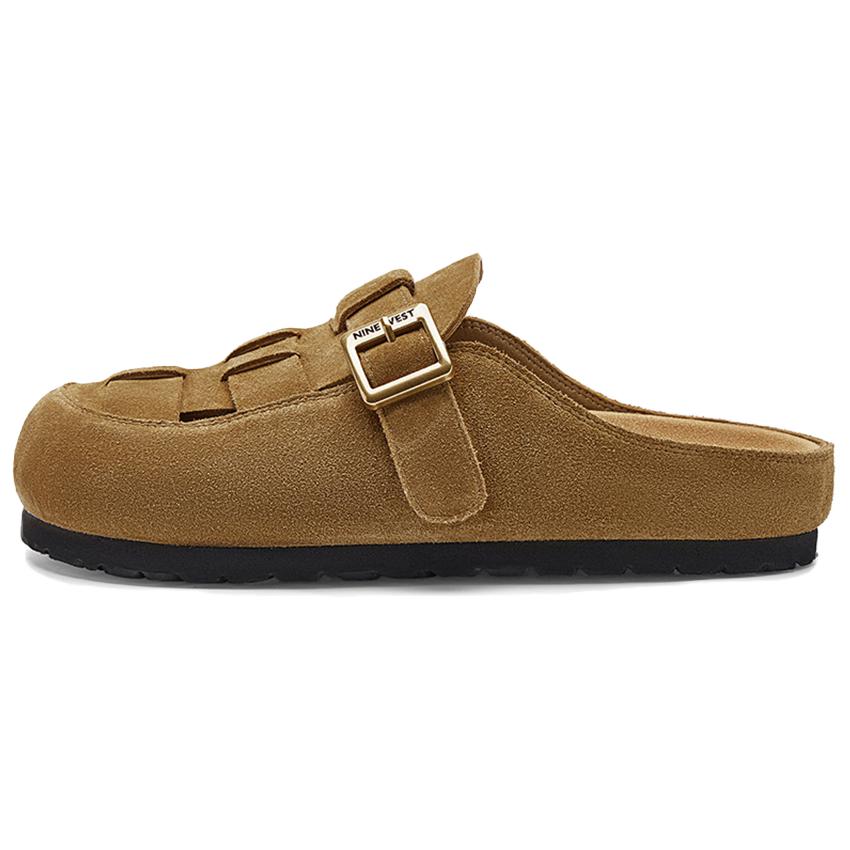 Женские сандалии с закрытым носком, устойчивые к истиранию NINE WEST, Khaki