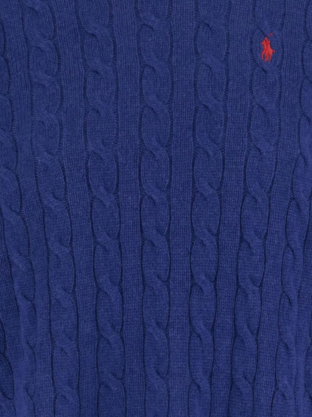 Свитер фактурной вязки с круглым вырезом POLO RALPH LAUREN, синий — фото 3