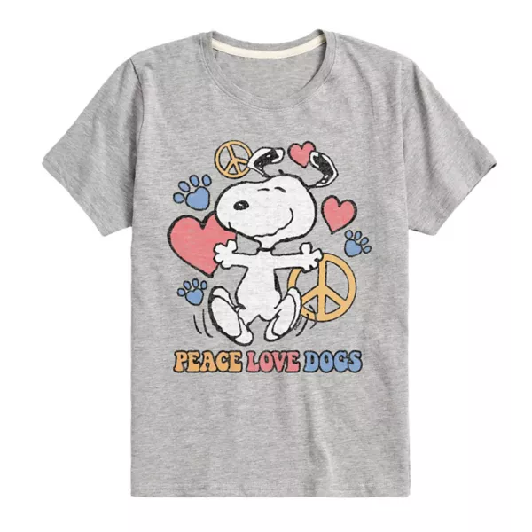 

Футболка с рисунком "Peace Love Dogs" для мальчиков 8-20 лет Licensed Character, серый