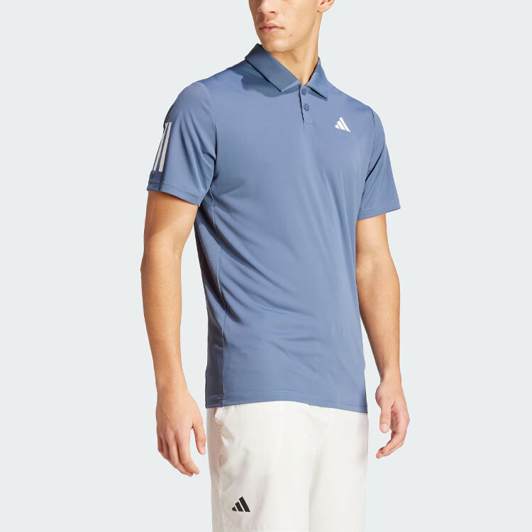 Рубашка поло мужская синяя Adidas, синий — фото 4